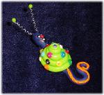 Confetti Snail Pin-Handmade with glazed Fimo. Nickel and silver wire are used for final details. Pins are embellished with Austrian crystals.