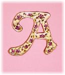 Victorian Design Pesonalized Letter Pin- This porcelain handmade pin is painted in glossy mother of pearl ivory w/purple hand painted Victorian flowers. Gold enamel is used for final details. Very Elegant and Lady-like!