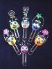 Funny Faces Paper Clips (Pimpollos)- Handmade with glazed Fimo. Silver wire, glass beads, tiny bells and large paper clips. Functional, colorful, funny and durable. Make everyone laugh with these funny (Pimpollos) Faces! Some are also note holders.
