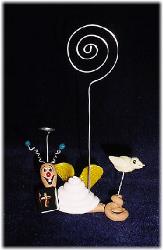 Handmade with glazed Fimo. Nickel and silver wire are used for final details. Each Item can be personalized or the note can bring a special message. (Please, specify it with your order)