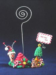 Handmade with glazed Fimo. Nickel and silver wire are used for final details. Each Item can be personalized or the note can bring a special message. (Please, specify it with your order)