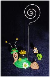 Handmade with glazed Fimo. Nickel and silver wire are used for final details. Each Item can be personalized or the note can bring a special message. (Please, specify it with your order)